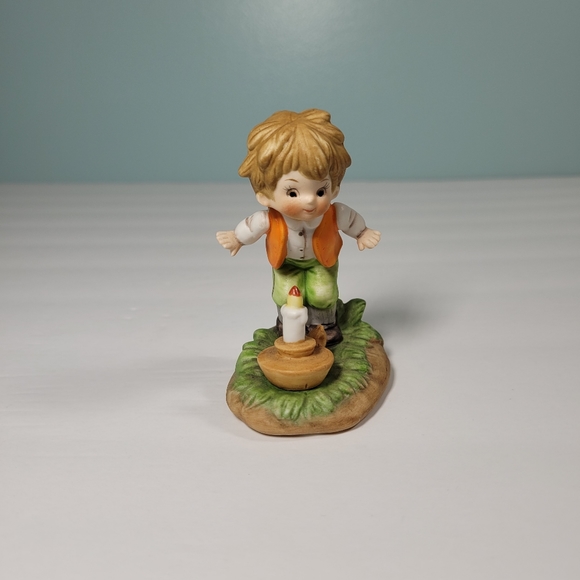 Lefton Nursery Rhymes Figurines 245 Jack Be Nimble and Little Polly Flinders HTF - Picture 8 of 14